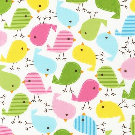 SUB SANDWICH Bag Pink Green Birds Print Large Reusable Pouch with Nylon Lining