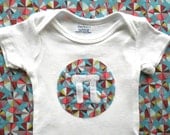 Pi babies science short-sleeved onesie