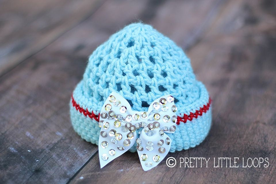 Sailor Girl hat- 0-3 months- RTS