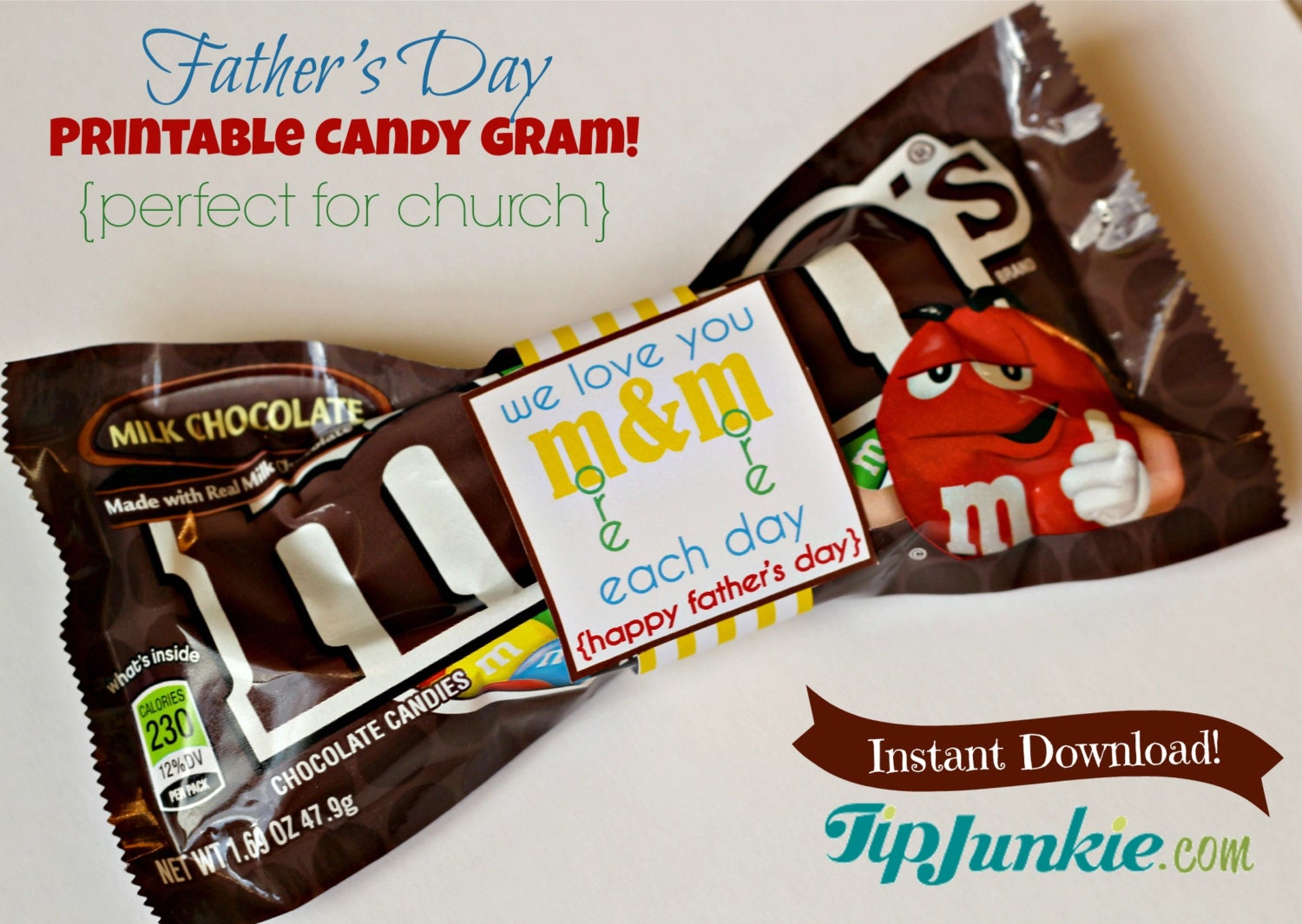 Items similar to M&M Candy Bow Tie for Father's Day - Printable Wrapper