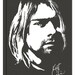 Printed Greeting Card: Nirvana's Kurt Cobain, A5 size.