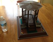 Miniature Gazebo with benches to scale