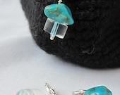 Clear Turquoise Crochet Bling