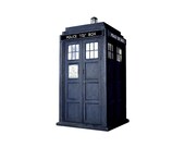 1 1/2 Inch Tall TARDIS Vinyl Decal