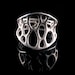 1-layer center ring - stainless steel, cellular organic 3d-printed