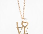 Long  L - O - V - E   necklace