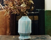 Sandblasted Ceramic Bottle or Bud Vase