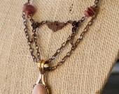 Pink Opal and Copper Necklace
