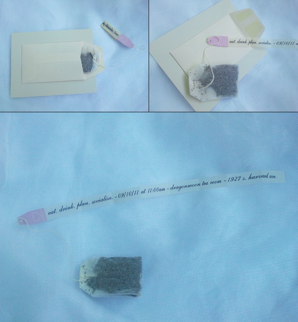 Custom Order for Brodie - Tea Party Bridal Shower Invitation with Envelope