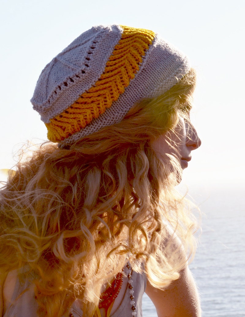 Gitana Hat - hand knitting pattern PDF