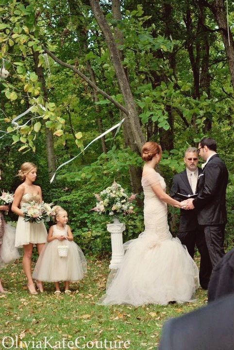 Champagne Flower Girl Dress