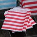 Red Stripe Goody Bag --Party Favor, Paper Bag - Gift -- set of 20 -- 4X6