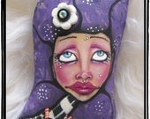 SALE   FabRiC faCe PiN ArT DoLL