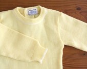 Pale Yellow Infant Sweater Boy Girl Crew Neck
