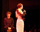 Red & Black Fabric Boa by Kambriel - as worn onstage by Amanda Palmer