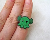 Lovecraft Cthulhu Octopus Adjustable Ring