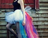 Rainbow bustle white tutu skirt extra poofy Adult pride wedding formal dance costume party carnival --You Choose Size -- Sisters of the Moon