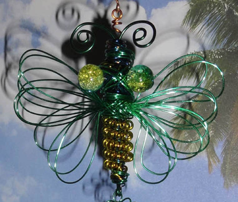 Sale -Emerald Dragonfly Suncatcher - number 10280