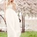 Marchesa: Ivory Empire Waist Full Skirt Bohemian Boho Hippie Wedding Dress