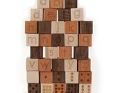 alphabet & number block set, letter and number wooden building block toy