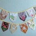 Gingham and floral vintage handkerchief banner