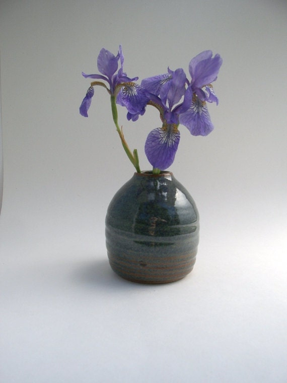 Small Blue Ceramic Vase