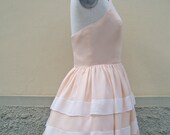 C L E M E N T I N E  C L O U D  silk georgette striped dress with tulle