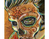 Elvis Day of the Dead -Limited Edition 8.5 x 11 - High Quality Digital Print