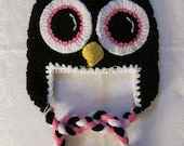 Pink Penguin Crochet Hat - Baby Hat - Child's Hat