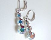Clear AB Crystal Earrings - Weddings - Bridesmaid Jewelry - Swarovski Crystal