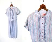 Vintage 50s Dress / CANDY FLOWER Dress / 1950s Dress / XS S