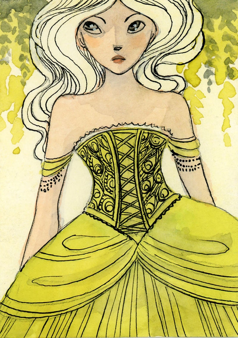 Eilwyn - Original ACEO - 2.5 x 3.5 miniature artwork - one of a kind