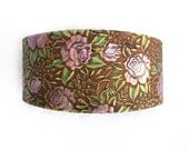 Rose Garden Cuff, Etched Metal Bracelet, Flower Cuff,  Mother's Day, Spring Jewelry, Garden Party, Pink Roses