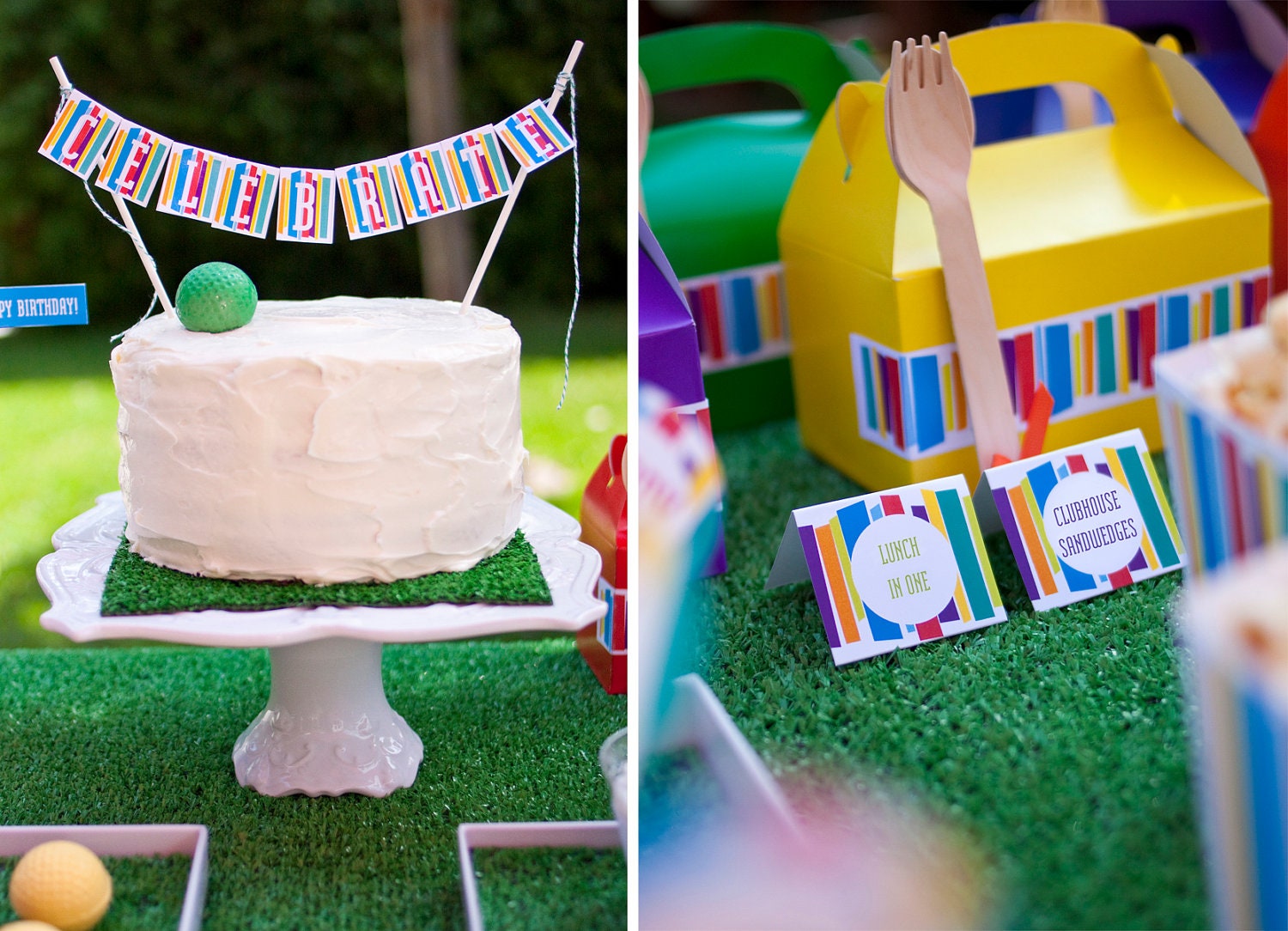 Mod Stripe Birthday PRINTABLE Party Collection - You Customize EDITABLE TEXT Instant Download