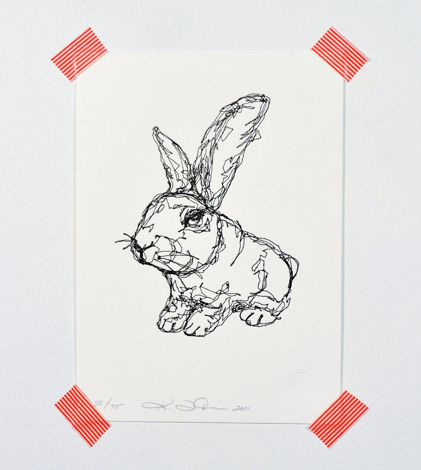Rabbit - Letterpress Print