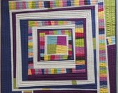 Improv Modern Quilt Wall Hanging - 34" x 34"