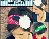 3 for 35 - Lillie Wrap Deal - FREE SHIPPING - velcro fabric flower headband headwraps