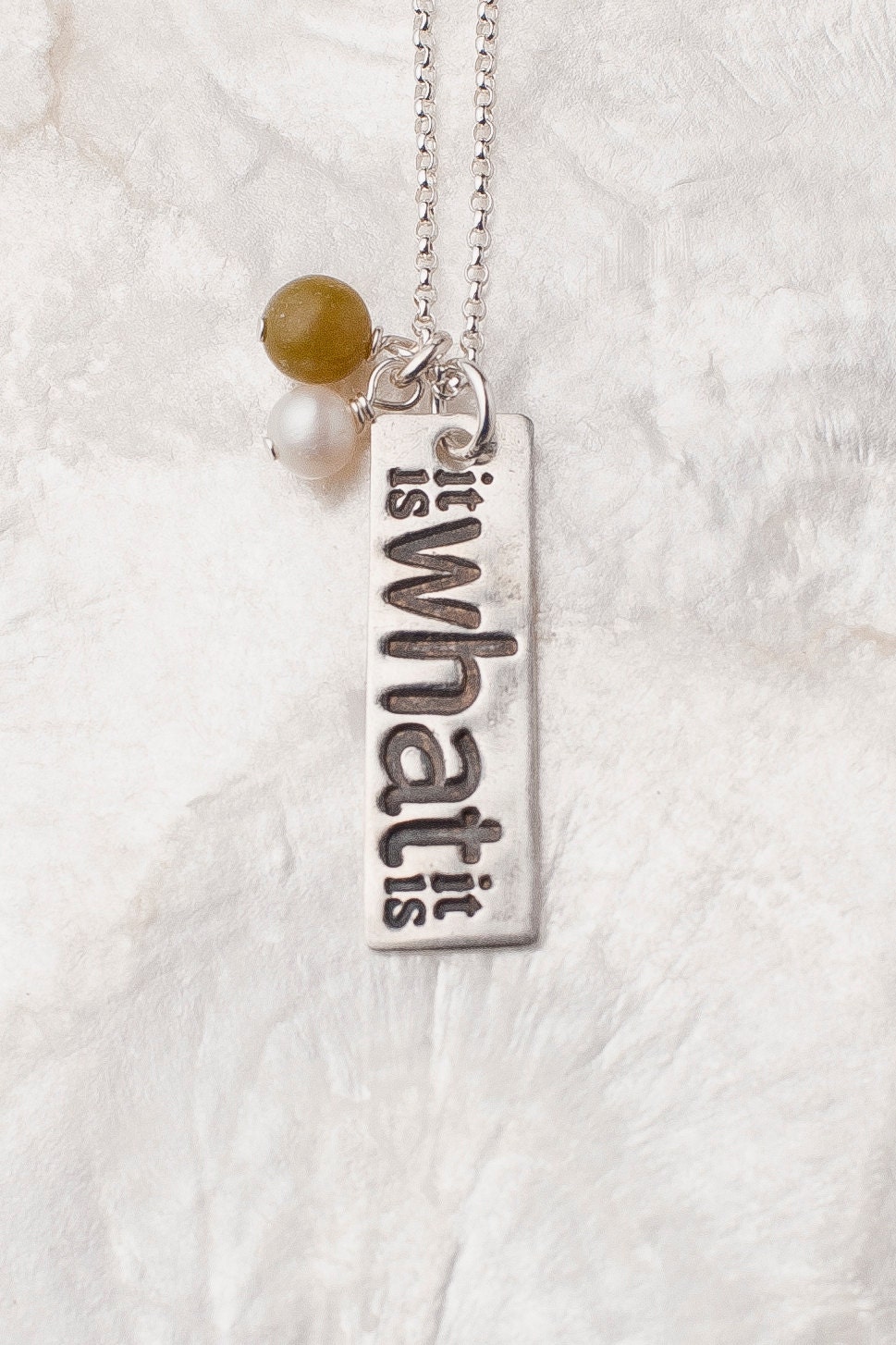 It is what it is, It is what it is Necklace, Adoption Gifts, Hand Stamped Sterling Silver, Encouragement Necklace, Sympathy Gift