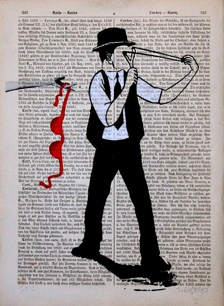 STOP IT print poster mixed media painting illustration