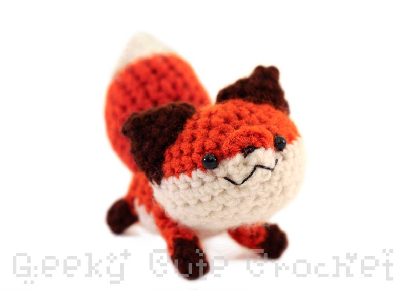 Red Fox Amigurumi Crocheted Plush Toy MADE TO ORDER