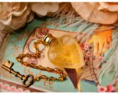 my devil's heart - natural perfume oil held captive within winter-frosted heart bottle - over 60 aroma options