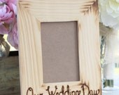 Personalized Wedding Frame Engraved Wood Rustic Chic Home Decor