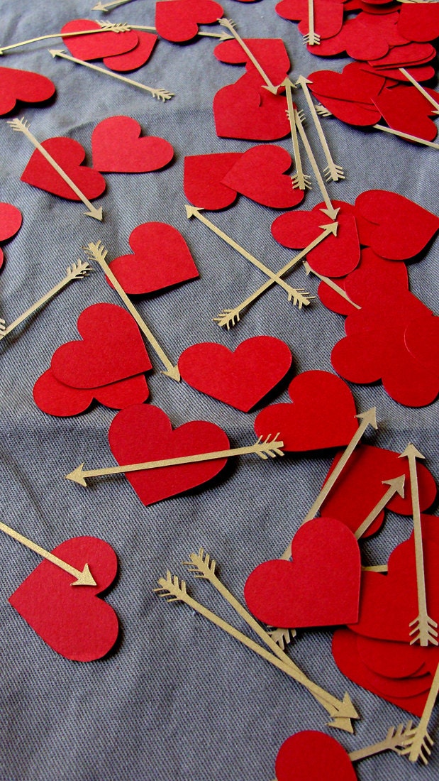 Hearts and Arrows Confetti - Pick your colors