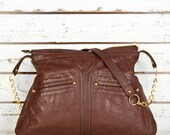 Nordstrom // Recycled leather purse in burgundy