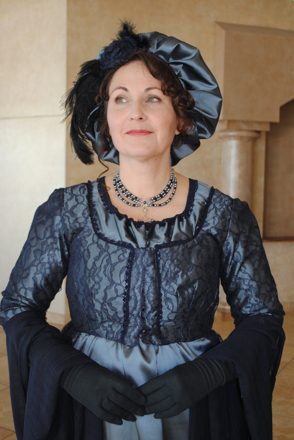 CUSTOM Regency Jane Austen Hat Muffin Cap hairpiece Ball headpiece