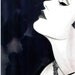 Original watercolor and pen fashion illustration by Jessica Durrant titled Nod to Noir