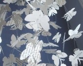 UPcycled Little Women Book Butterfly Die Cut Mobile Recycled Butterflies Modern Chic Green
