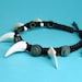 Spiked Bracelet, Black Cotton Cord with LEGO (r) Claws