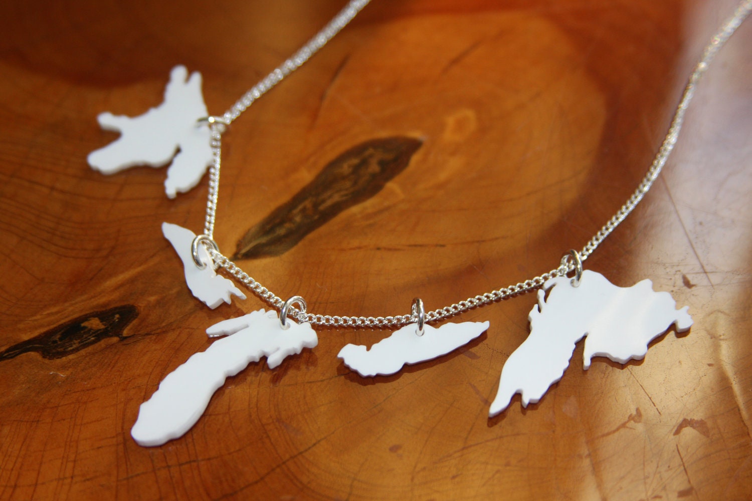 Hand-cut Great Lakes Necklace