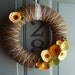 Yarn Wreath Felt Handmade Door Decoration -  Fall In Line 12in